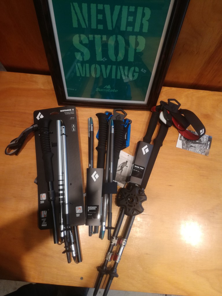 tipo de bastones de trail running y trekking black diamond en sumitate